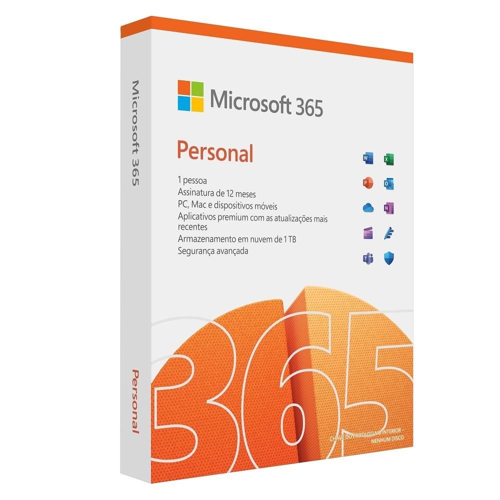 Microsoft 365 Personal, 1 Usuário Com 1Tb Na Nuvem - Qq2-01386