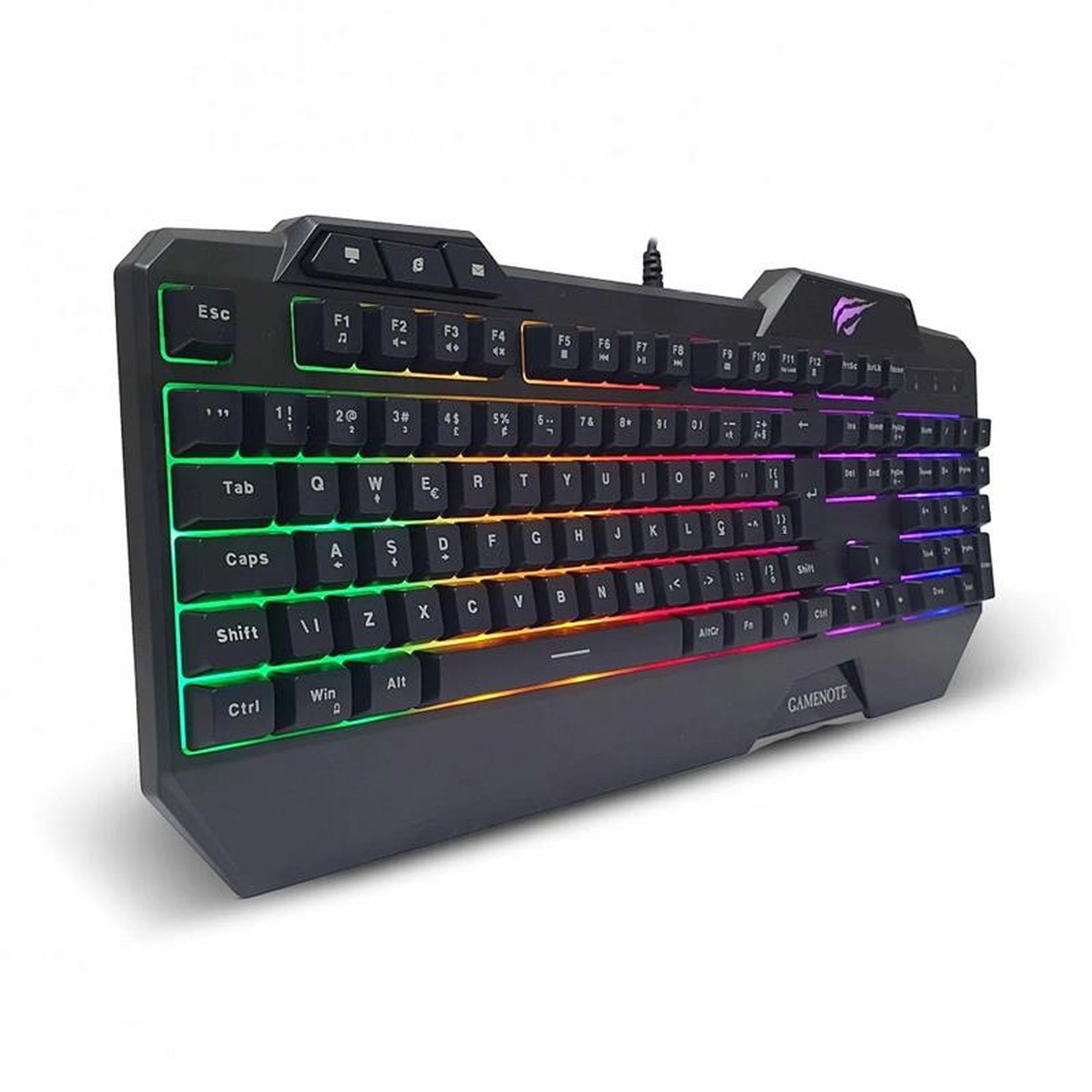 Teclado Gamer Havit RGB Abnt2 KB488L Preto