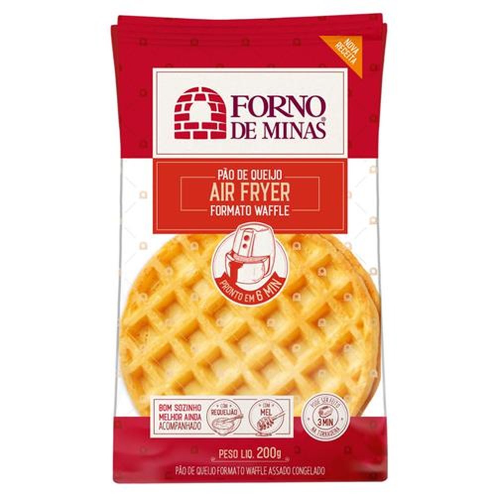 Pão de Queijo Waffle Assado Forno de Minas 20x200g