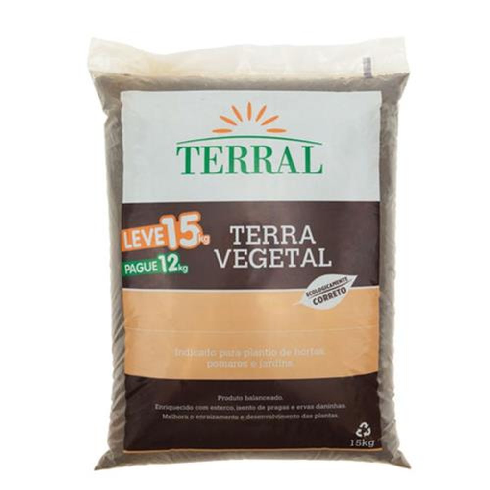 Terra Vegetal Adubada 15kg