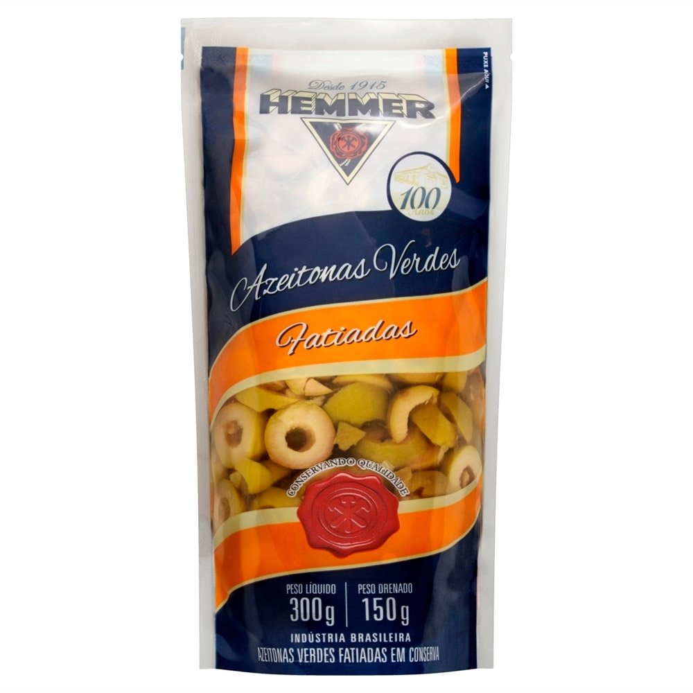 Azeitona Verde Hemmer Fatiada Sachê 24x15g