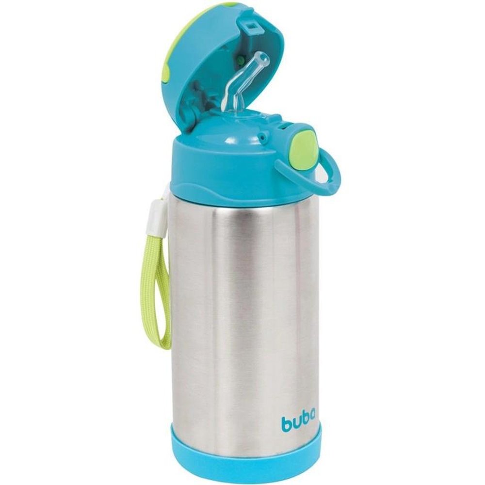 Garrafa Térmica Aço Inox Parede Dupla 400ml Infantil Buba Azul