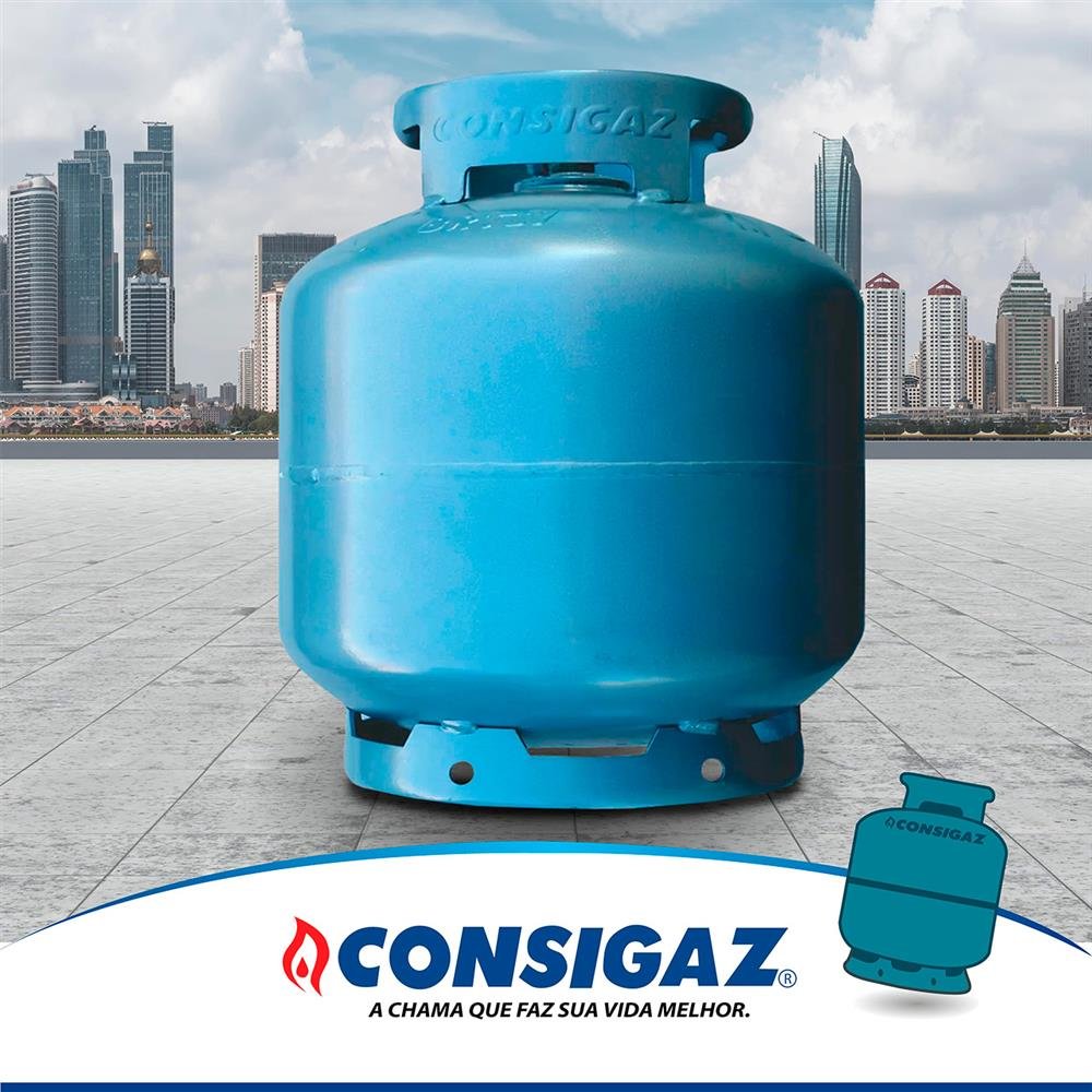 Botijão de Gás Vazio (Vasilhame Novo Sem Gás) 13Kg - Consigaz