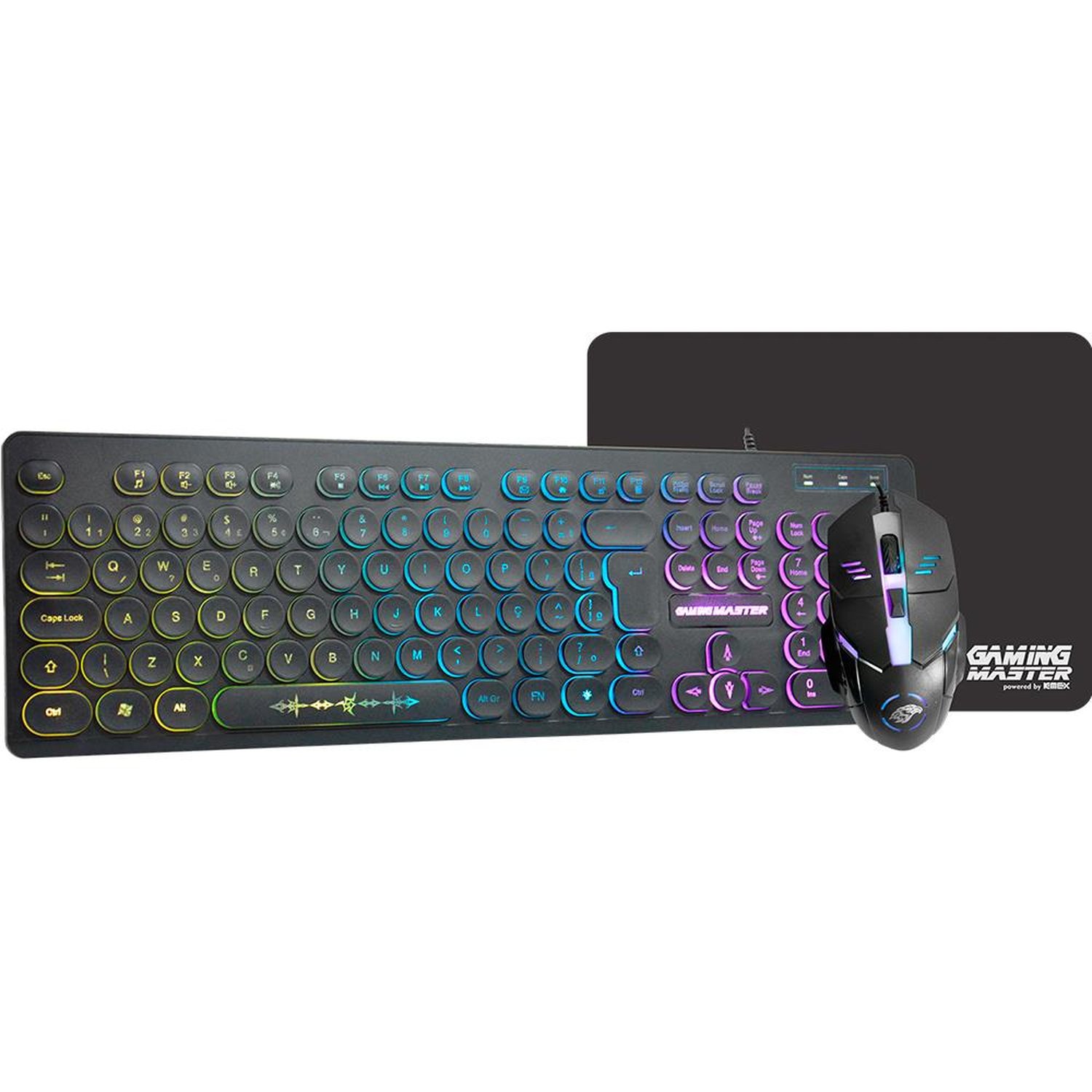 Kit Mouse Teclado E Mousepad Gamer K-mex Km7628+mod734+fx-x2418 Preto - B3km7628u01cb1x