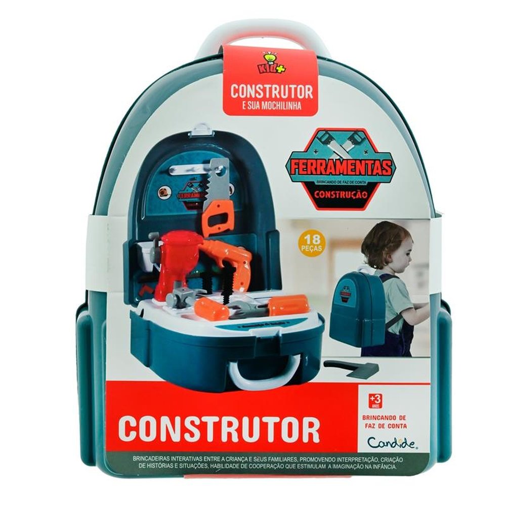 Kit do Construtor Kid+ Com 18 Peças
