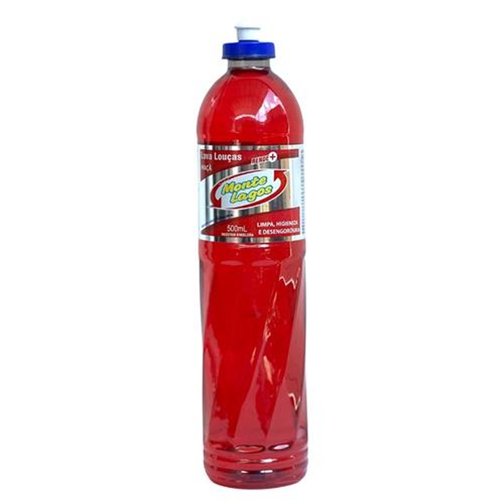 Detergente Montelagos Lava Louças Maçã Vermelho 500ML - 24 Unidades