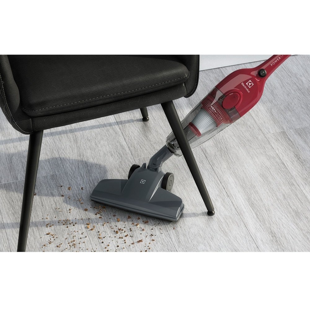 Aspirador de Pó Vertical Electrolux STK13 - 1100W, 2 em 1, com Fio, Preto/Vermelho, 220V
