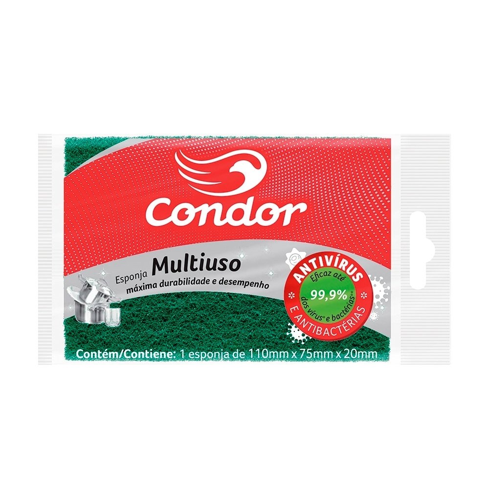 Esponja Condor Multiuso Embalagem com 12 Unidades