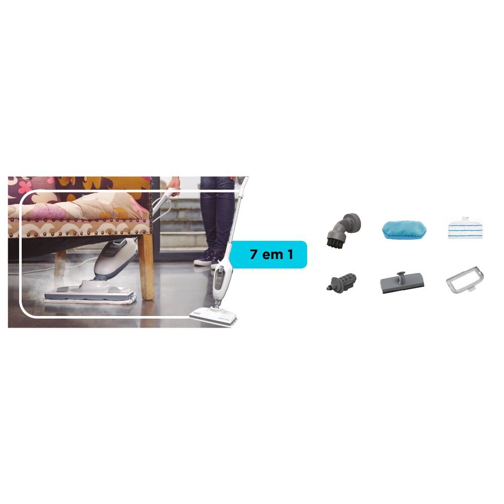 Vaporizador Para Piso Steam-Mop 7 em 1 220V Black & Decker VL1300B2