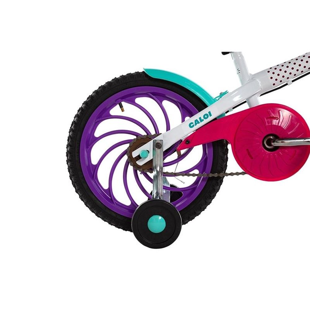 Bicicleta Infantil Caloi Ceci Aro 16, Freio Cantilever/Tambor, Branco com Cesto