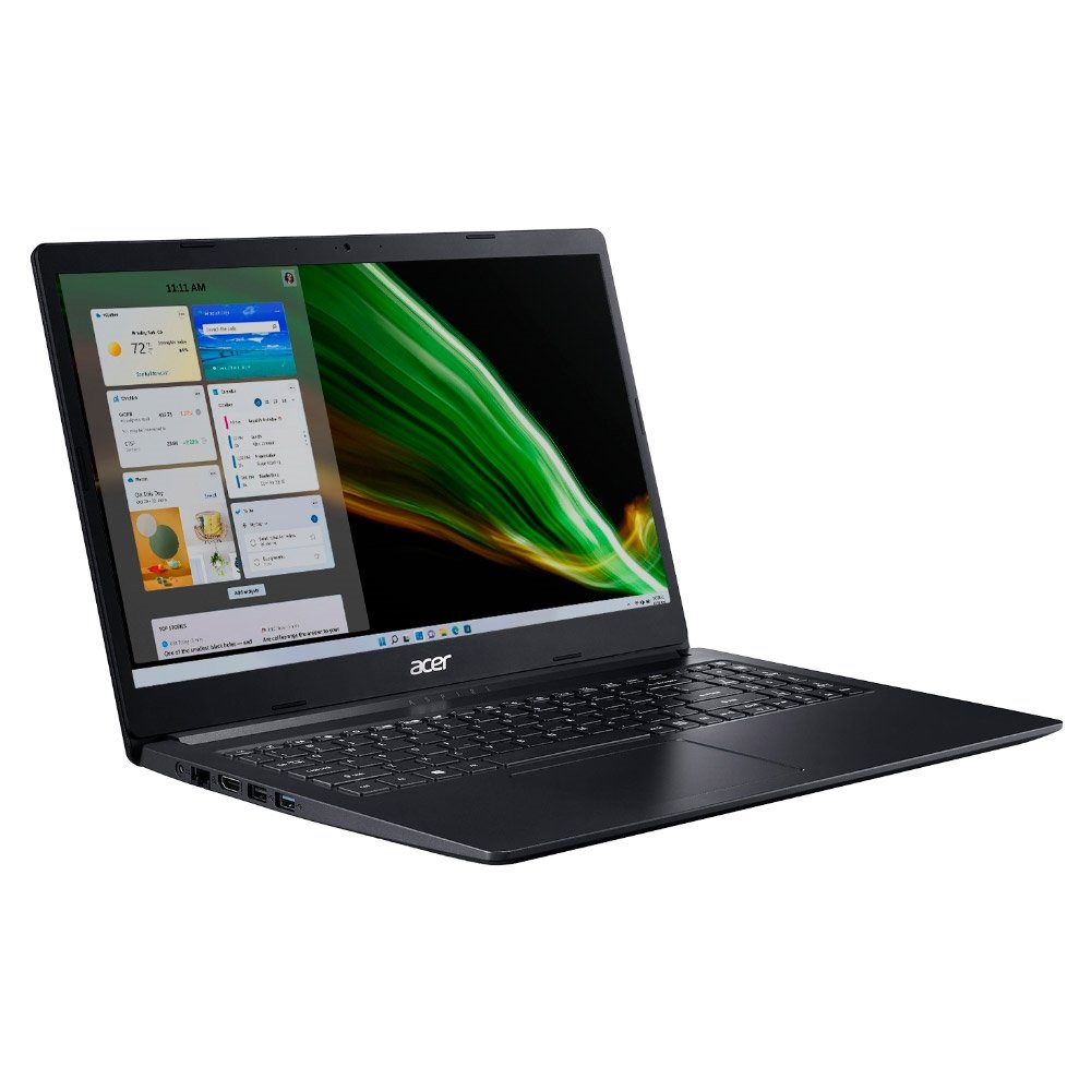 Notebook Acer Aspire 3, Tela de 15.6", Intel Celeron N4020, Windows 11, SSD 128GB, 4GB RAM, Preto
