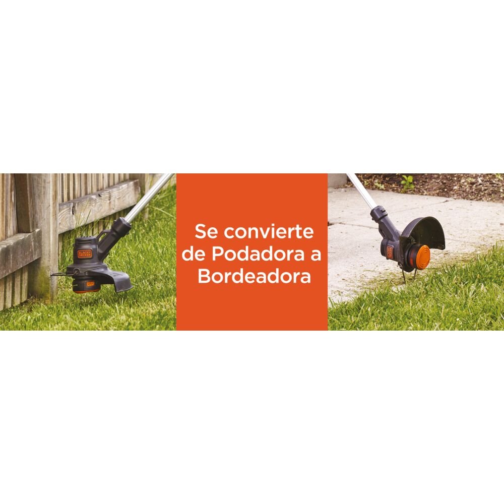 Aparador de Grama 10" - 254mm Sem Fio 20V Bateria Litio-Ion Black+Decker LST201BR