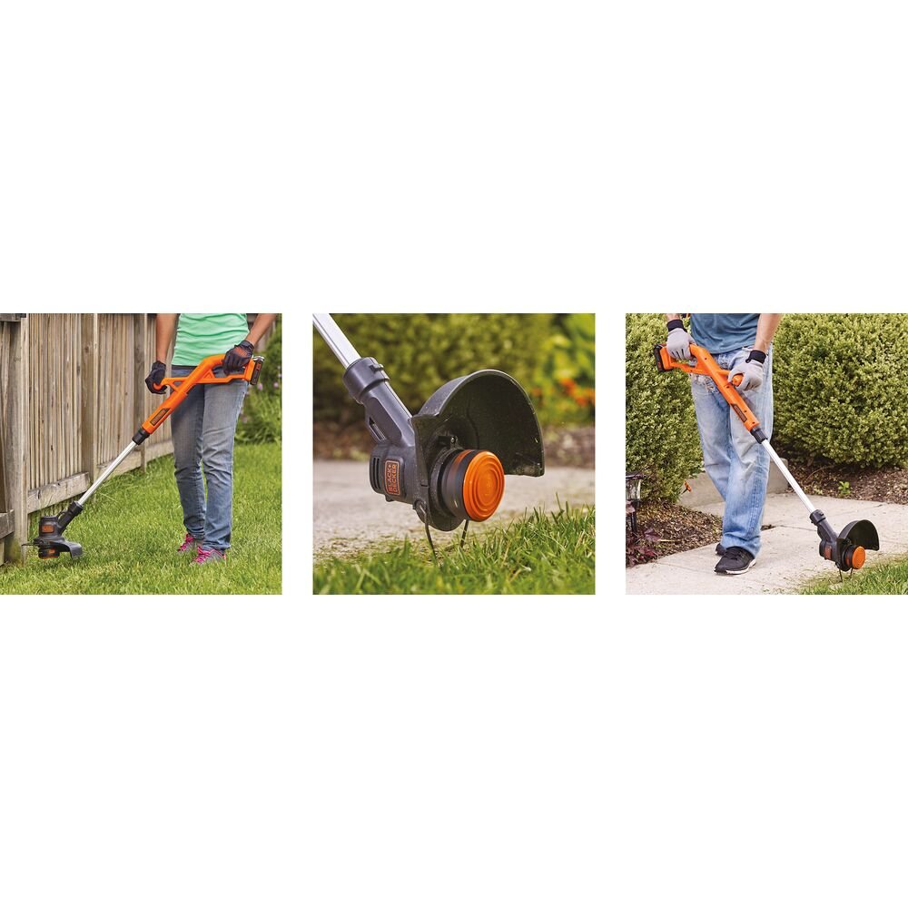 Aparador de Grama 10" - 254mm Sem Fio 20V Bateria Litio-Ion Black+Decker LST201BR