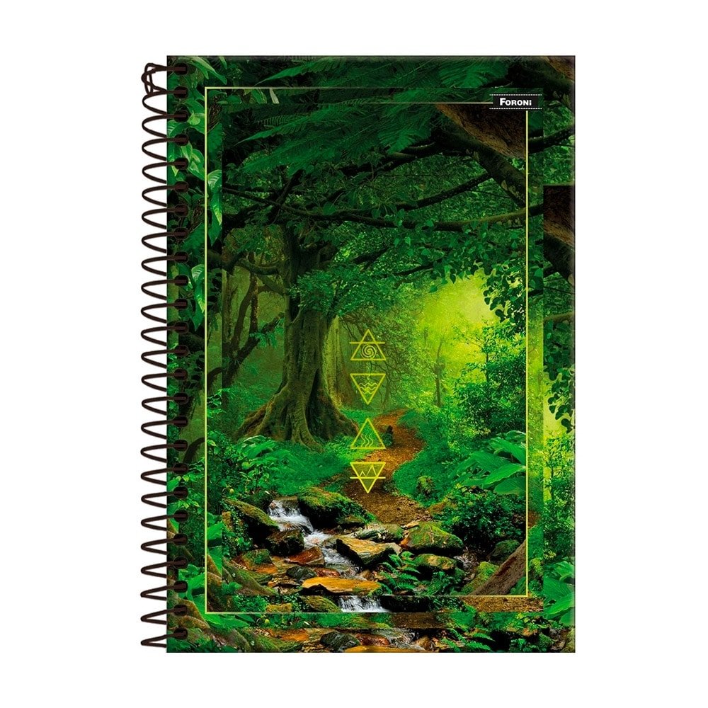 Caderno Espiral Foroni Universitário Capa Dura 4 Elementos 10 Matérias 160 Folhas - Embalagem com 4 Unidades