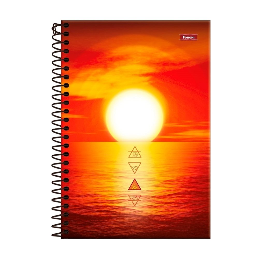 Caderno Espiral Foroni Universitário Capa Dura 4 Elementos 10 Matérias 160 Folhas - Embalagem com 4 Unidades
