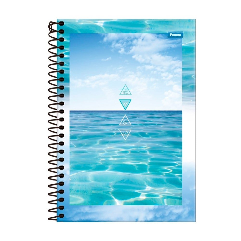 Caderno Espiral Foroni Capa Dura 1/4 4 Elementos 80 Folhas - Embalagem com 5 Unidades
