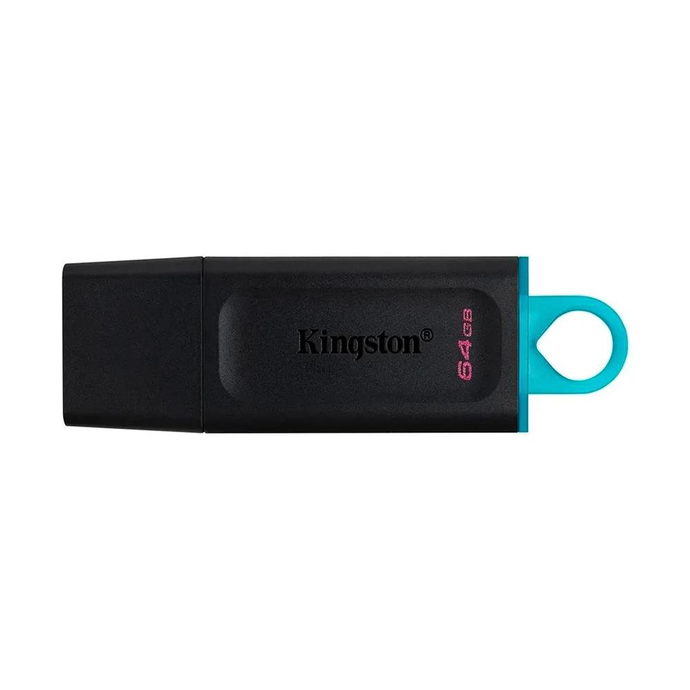 Pen Drive Kingston Exodia 64GB Preto/Azul - DTX/64GBi