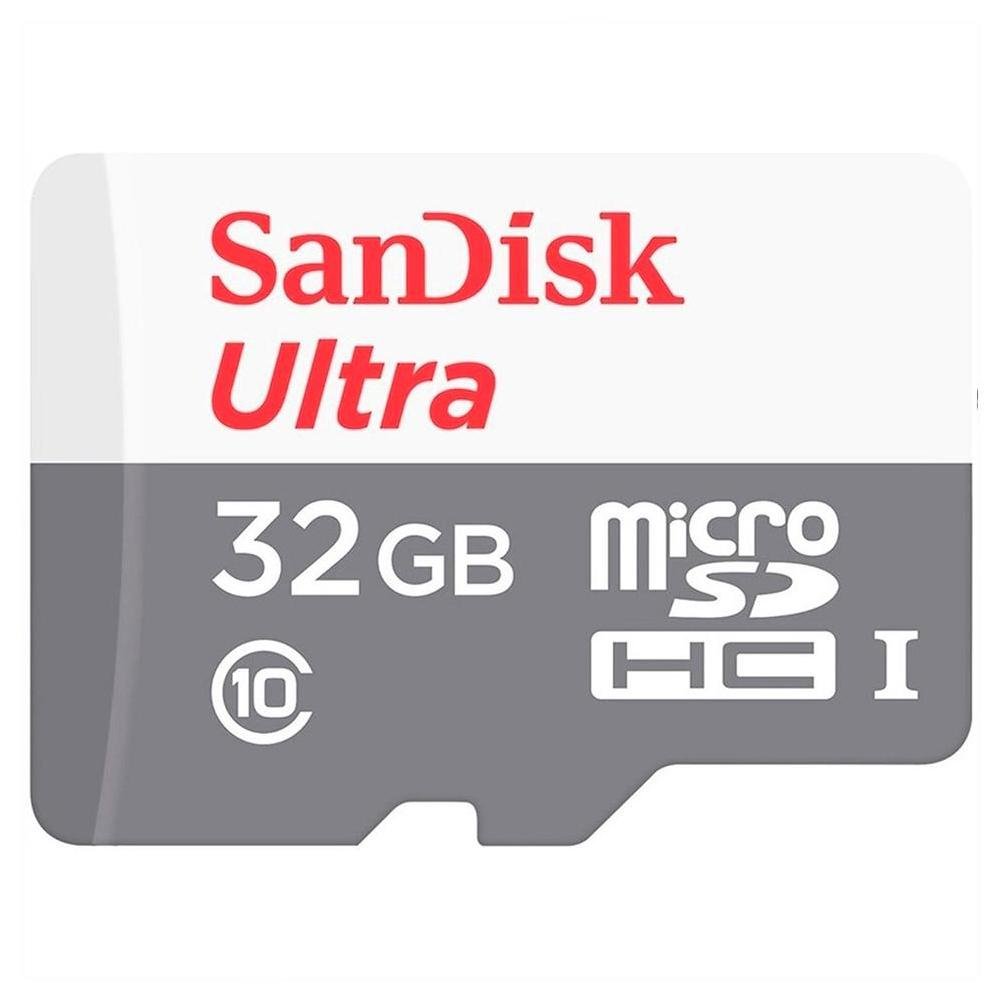 Cartão de Memória Sandisk 32GB Ultra com Adaptador - SDSQUNR-032G-GN3MA