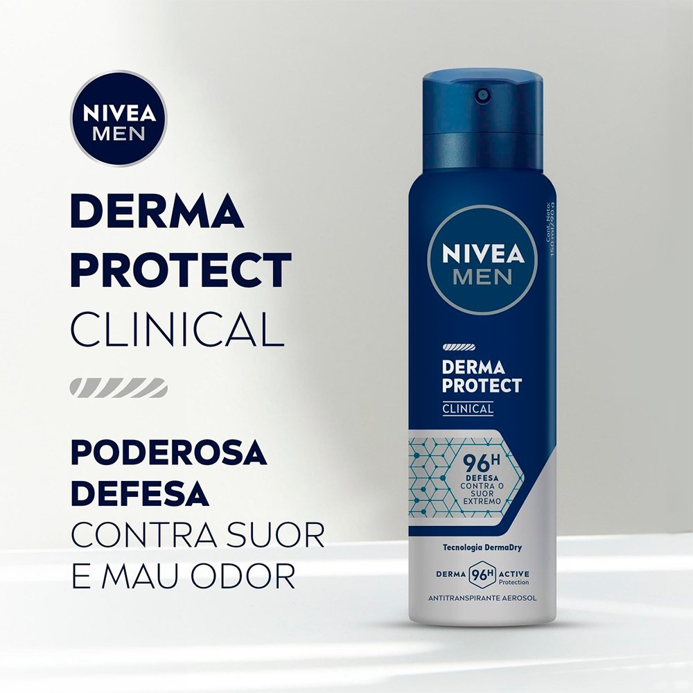 Desodorante Nivea Aerossol Masculino Clinical Derma Protect 150ml
