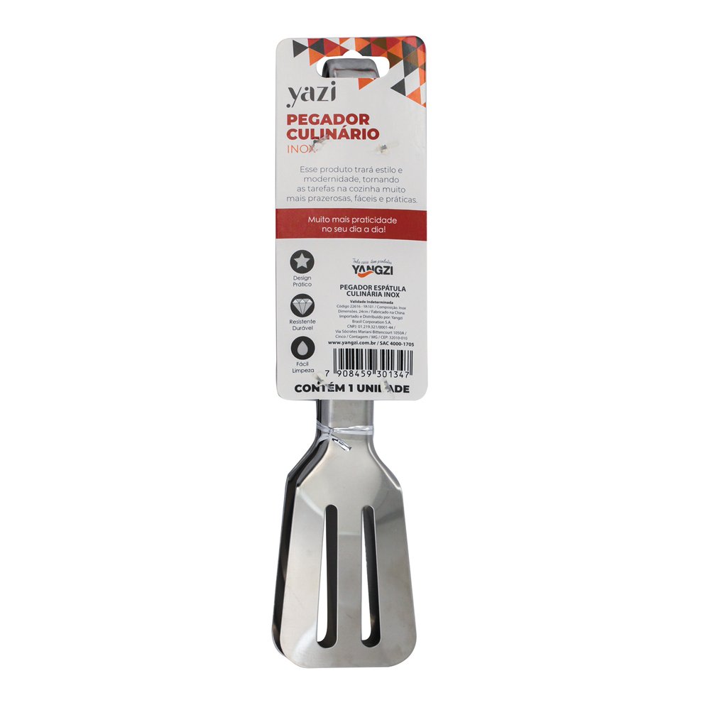 Pegador Espátula Culinária Inox 24cm
