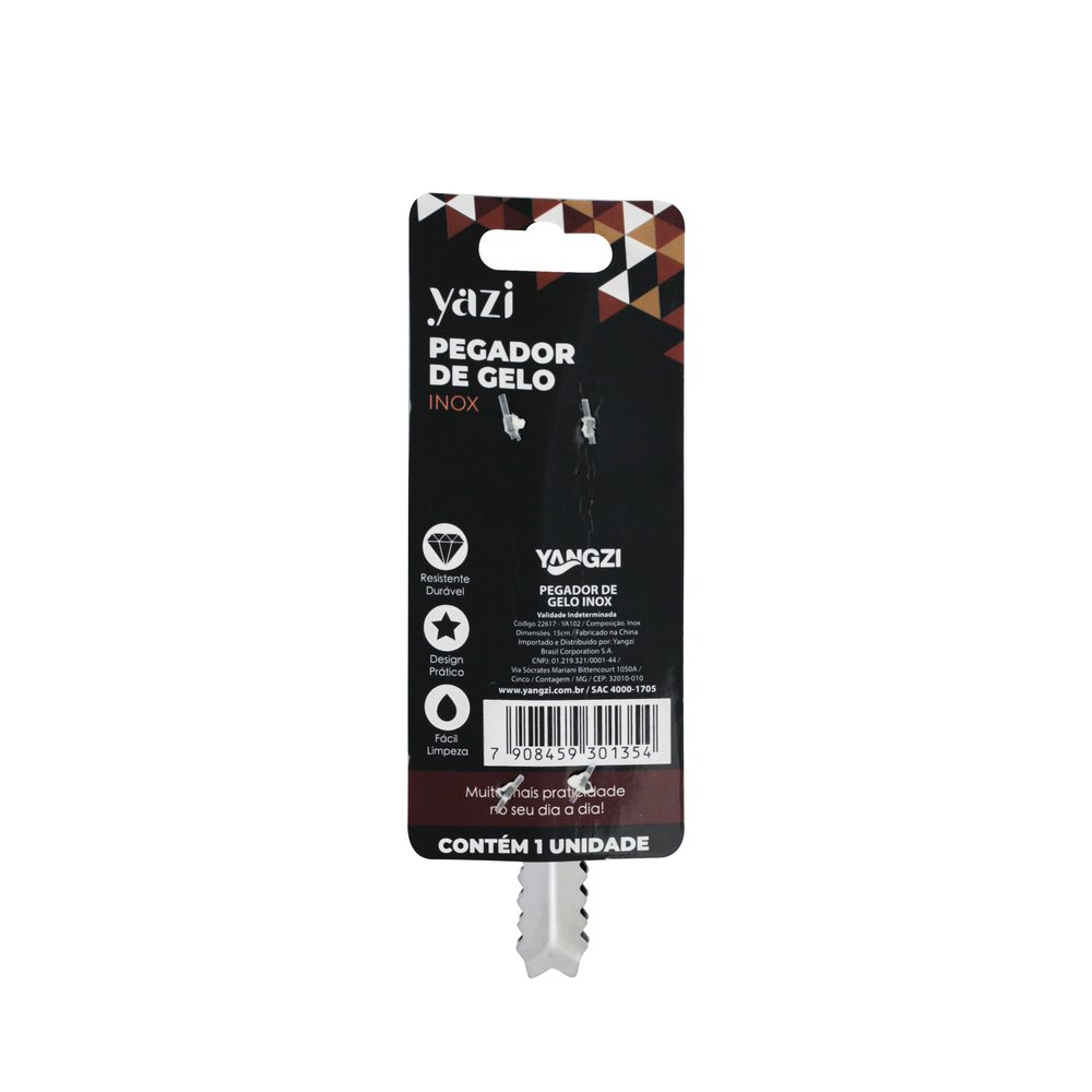 Pegador De Gelo Inox 15cm