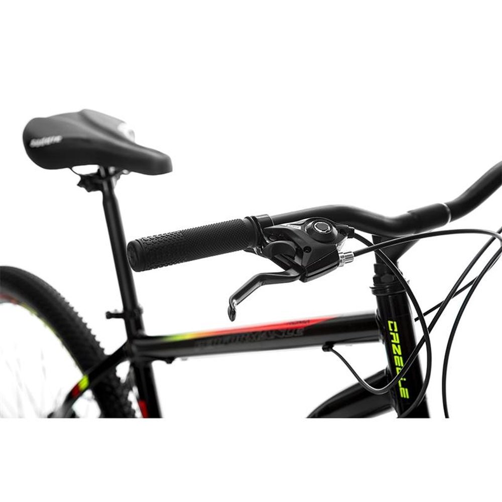 Bicicleta Adulto Colli Cazelle Roma Aro 29, 21 Marchas, Aço Carbono, Tamanho 18, Freio a Disco, Preto/Vermelho/Amarelo