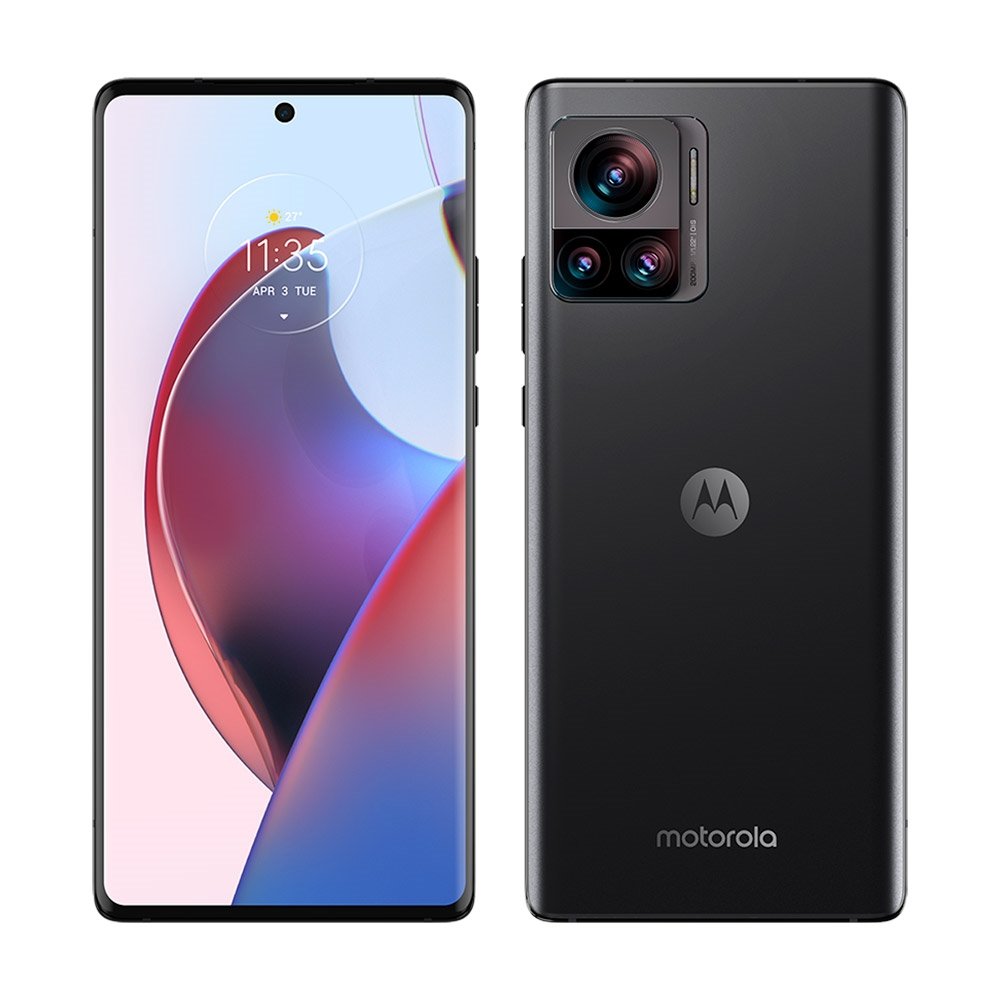 Smartphone Motorola Edge 30 Ultra, Preto, Tela de 6.7", 5G+Wi-Fi+NFC, Android 12, Câm. Tras. 200+50+12MP, Frontal 60MP, 256GB
