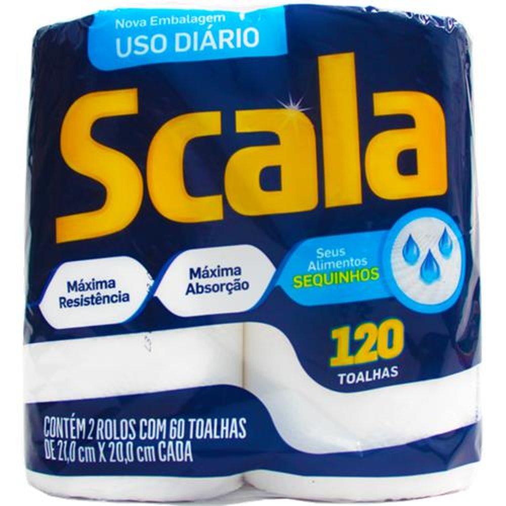 Papel Toalha Scala Neutro - Fardo com 12 Unidades