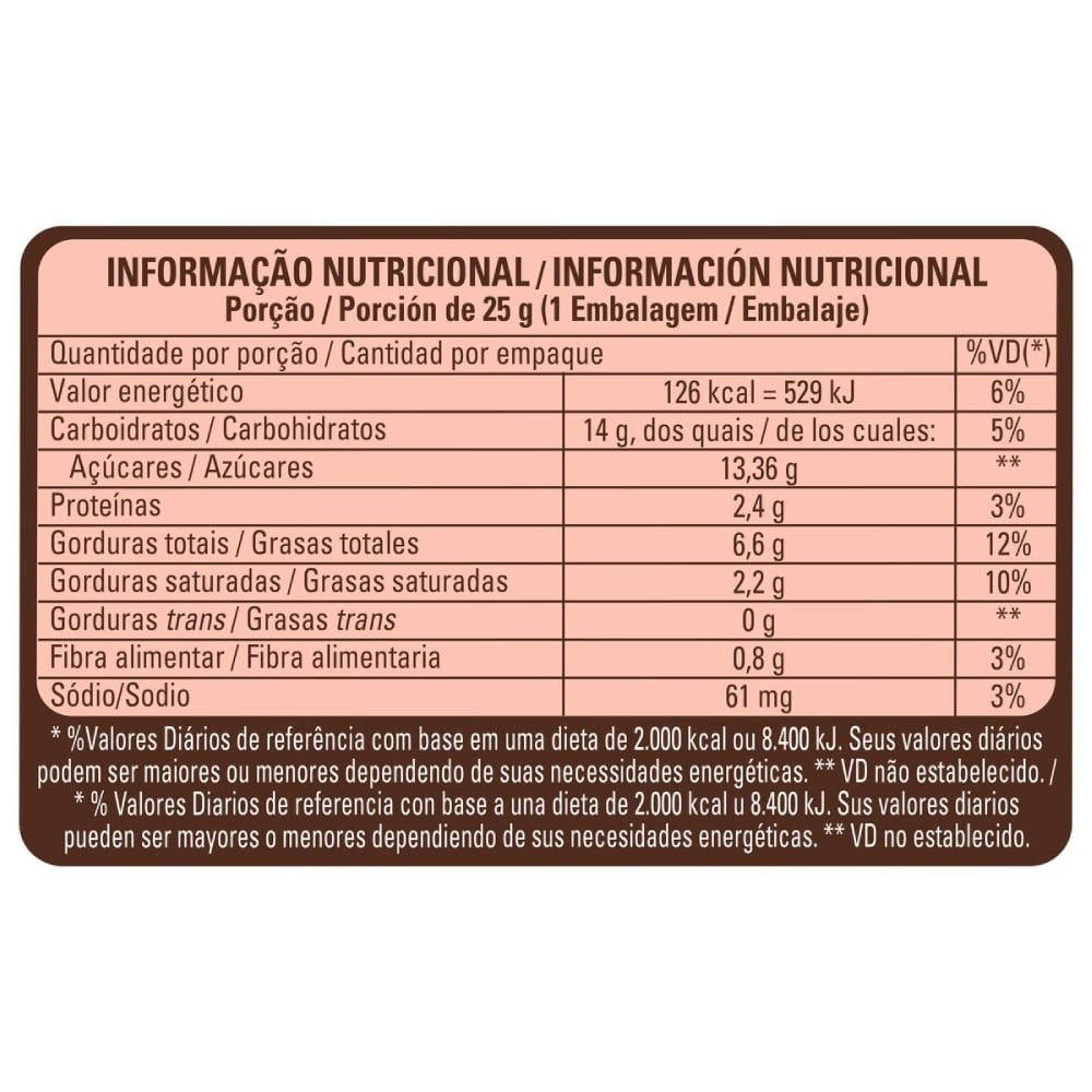 Chocolate Garoto Crocante 25g - Embalagem com 30 Unidades