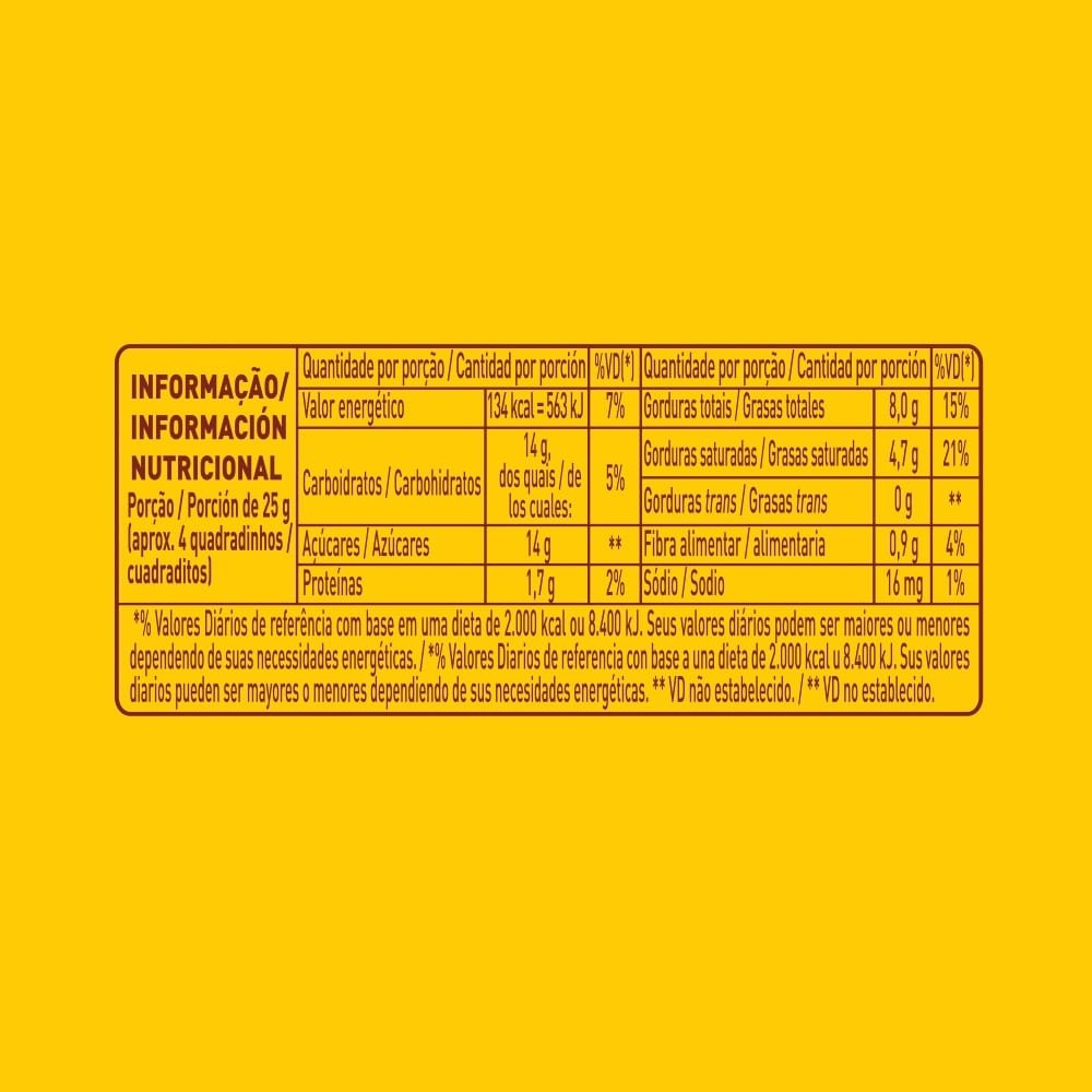 Chocolate Ao Leite Garoto 80g - Embalagem com 16 Unidades