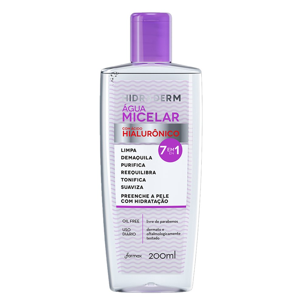 Agua Micelar Hialuronico Hidraderm Farmax 200Ml
