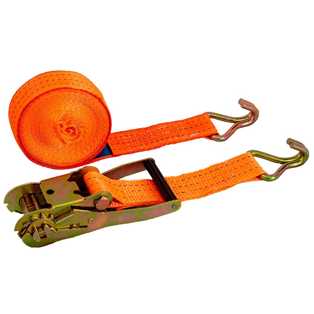 Cinta Catraca de Amarração Pratik Laranja 50mm 3T 9m Gancho J Importado