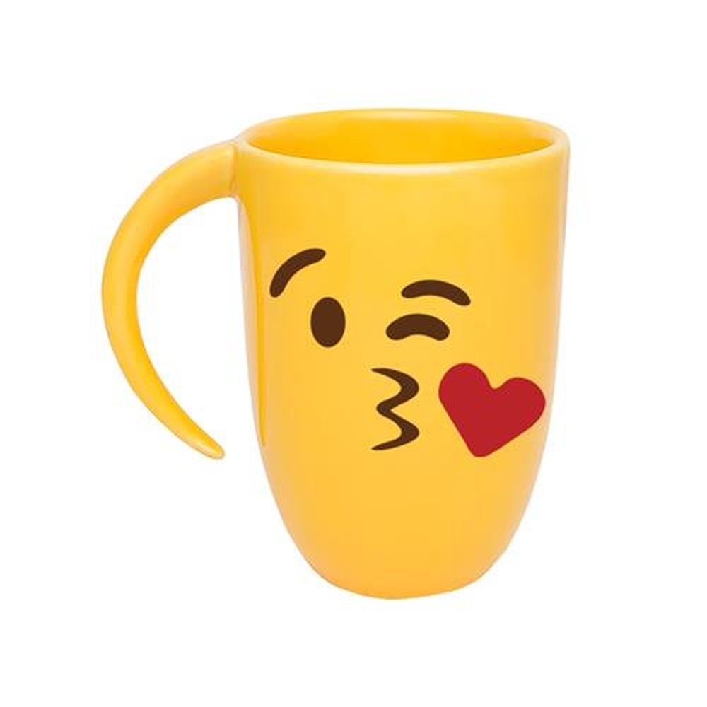Caneca Fall Amarela - Emoji Beijo