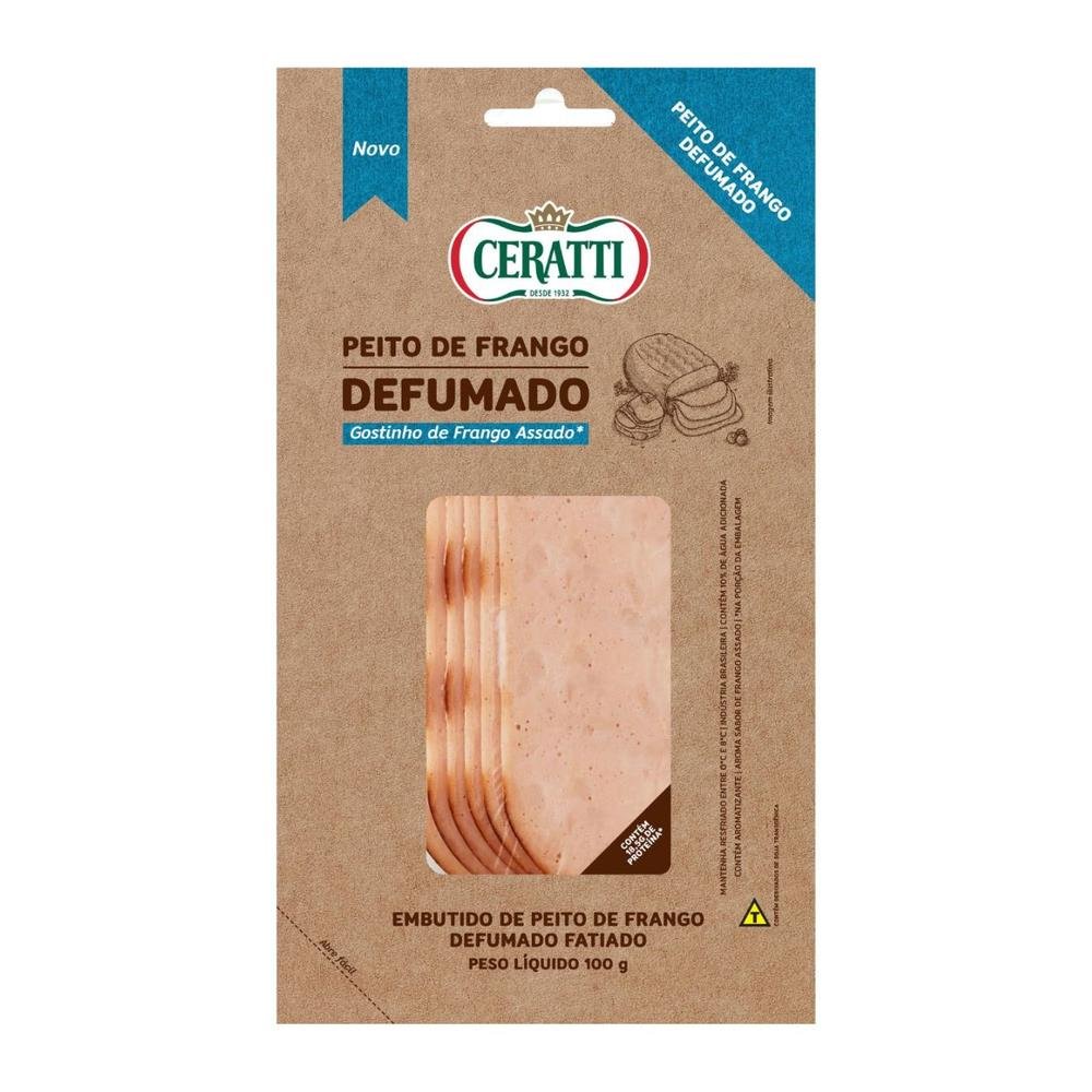 Peito de Franf DEFUMADO FATIADO 100G - Contem 18 embalagens