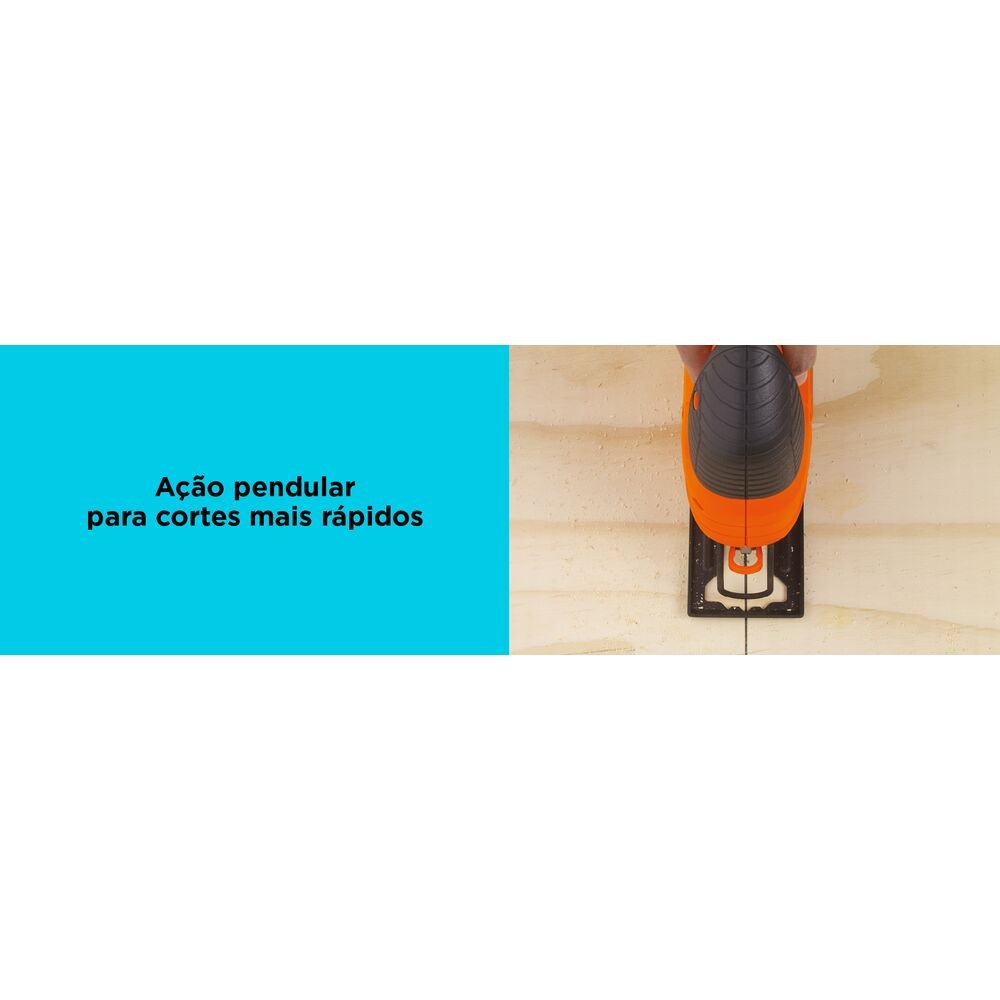 Serra Tico-Tico 550W Com Ação Pendular e Maleta Black+Decker 220V