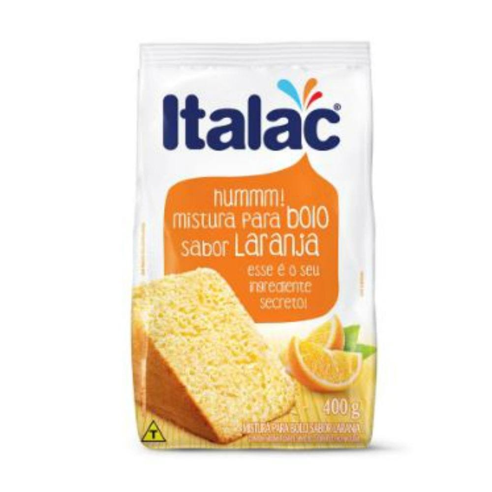 Mistura para Bolo Italac Laranja 400g - Embalagem com 12 Unidades