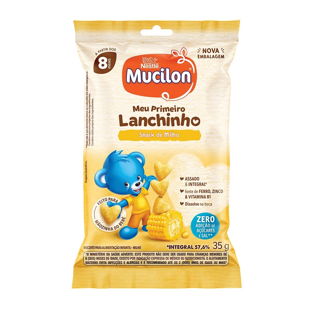 Snack de Milho Mucilon Tradicional 35g - Embalagem com 15 Unidades