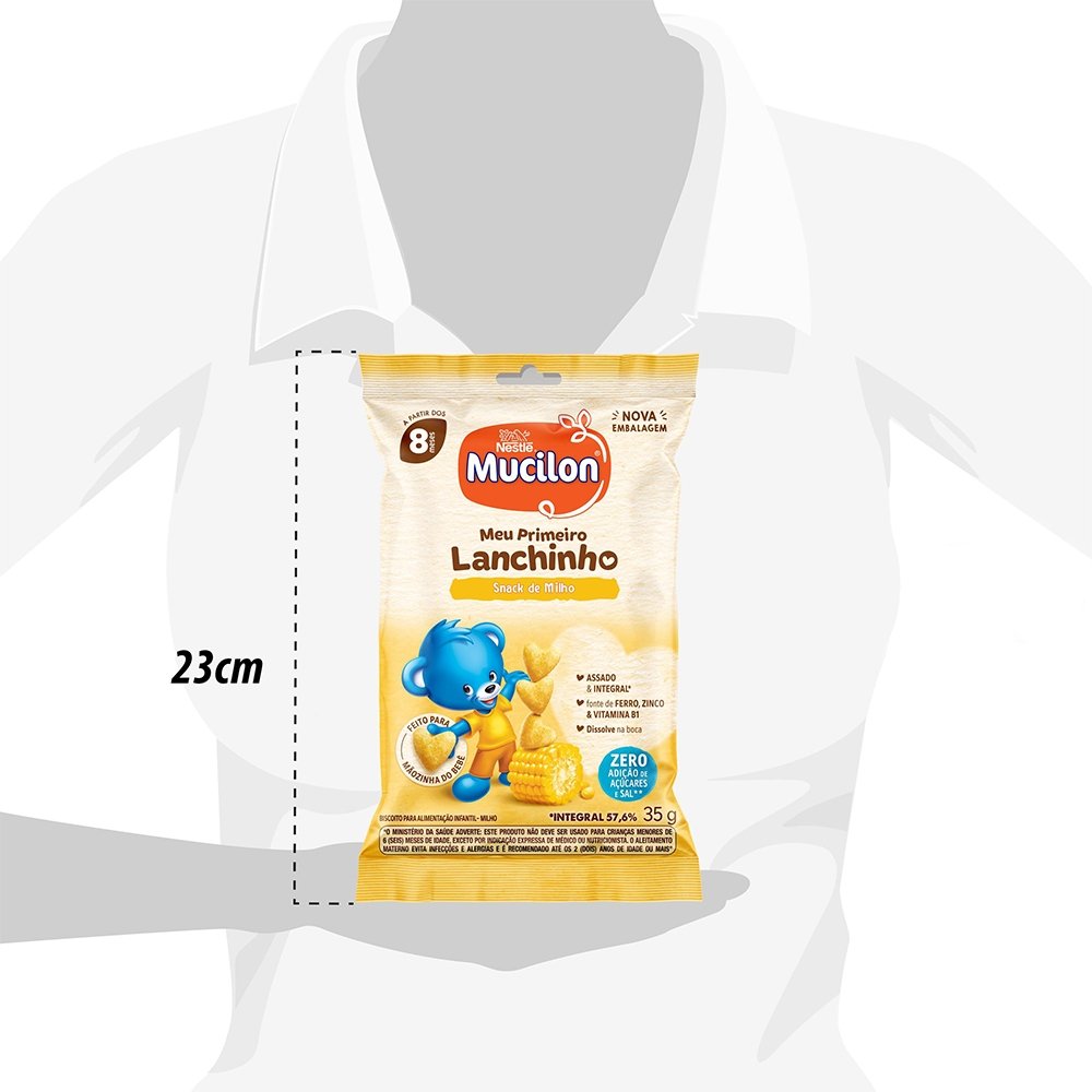 Snack de Milho Mucilon Tradicional 35g - Embalagem com 15 Unidades