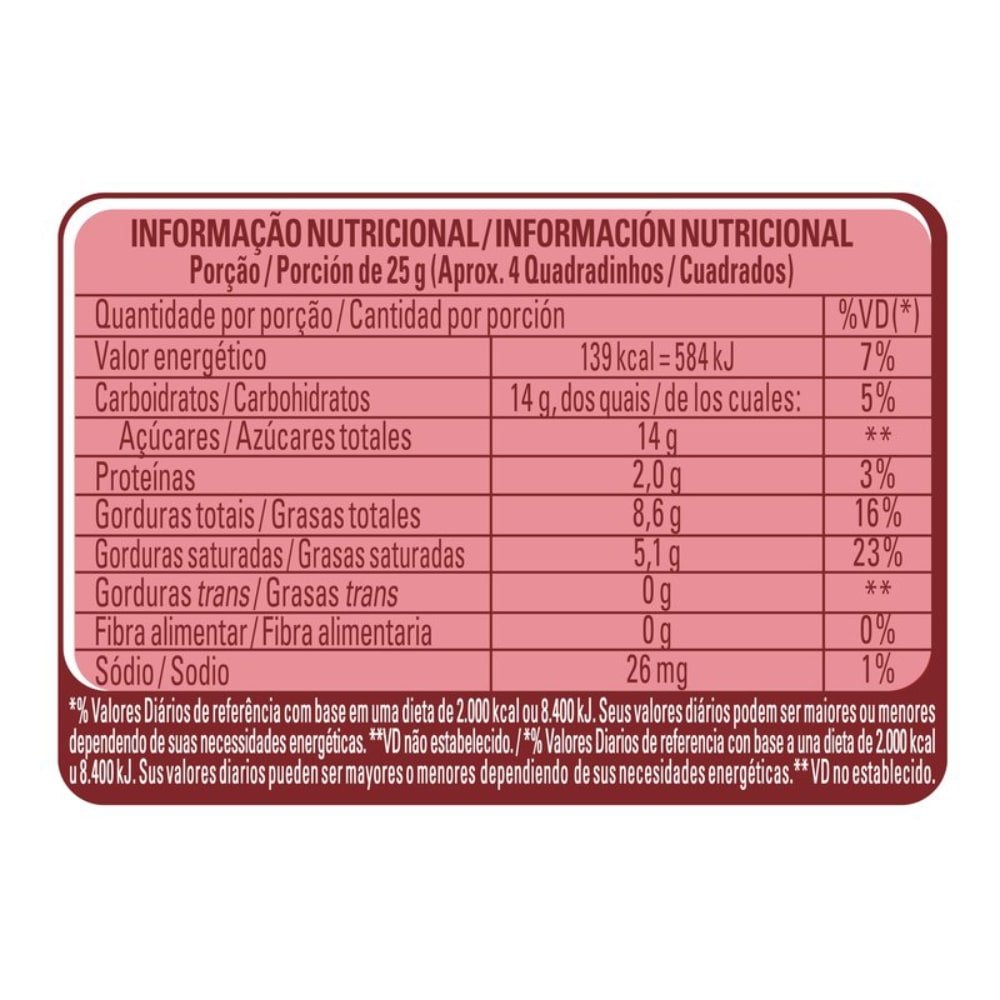 Chocolate Nestlé Classic Duo Tablete 80g - Embalagem com 16 Unidades