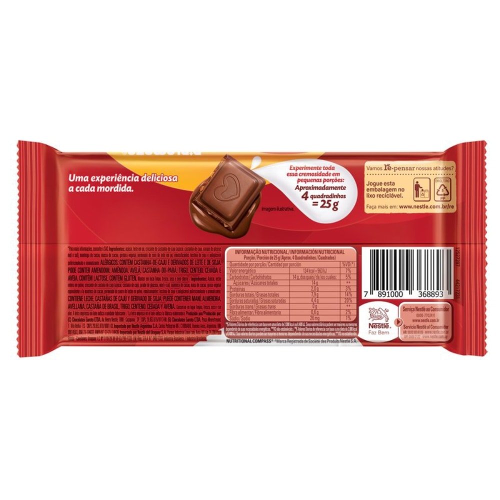 Chocolate Nestlé Classic Diplomata 80g - Embalagem com 16 Unidades