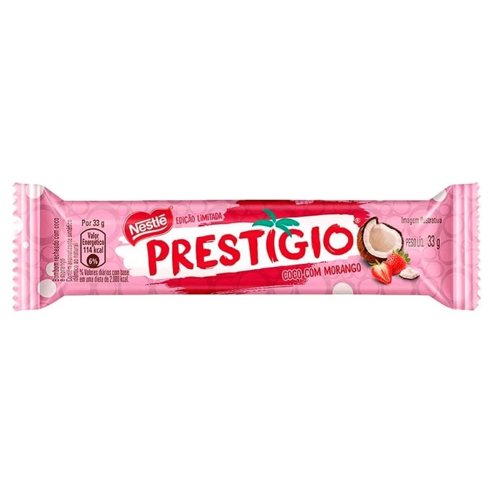 Chocolate Nestlé Prestígio Morango 33g - Embalagem com 30 Unidades