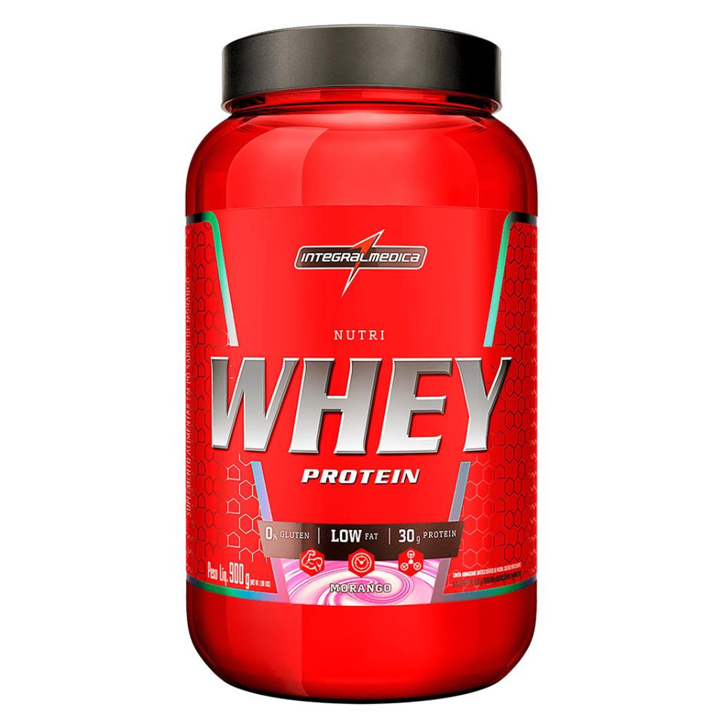 Nutri Whey Protein Morango Pote 900G