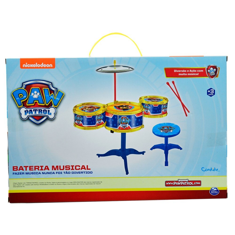 InstrumentoS Musicais Bateria Peq Paw Patrol