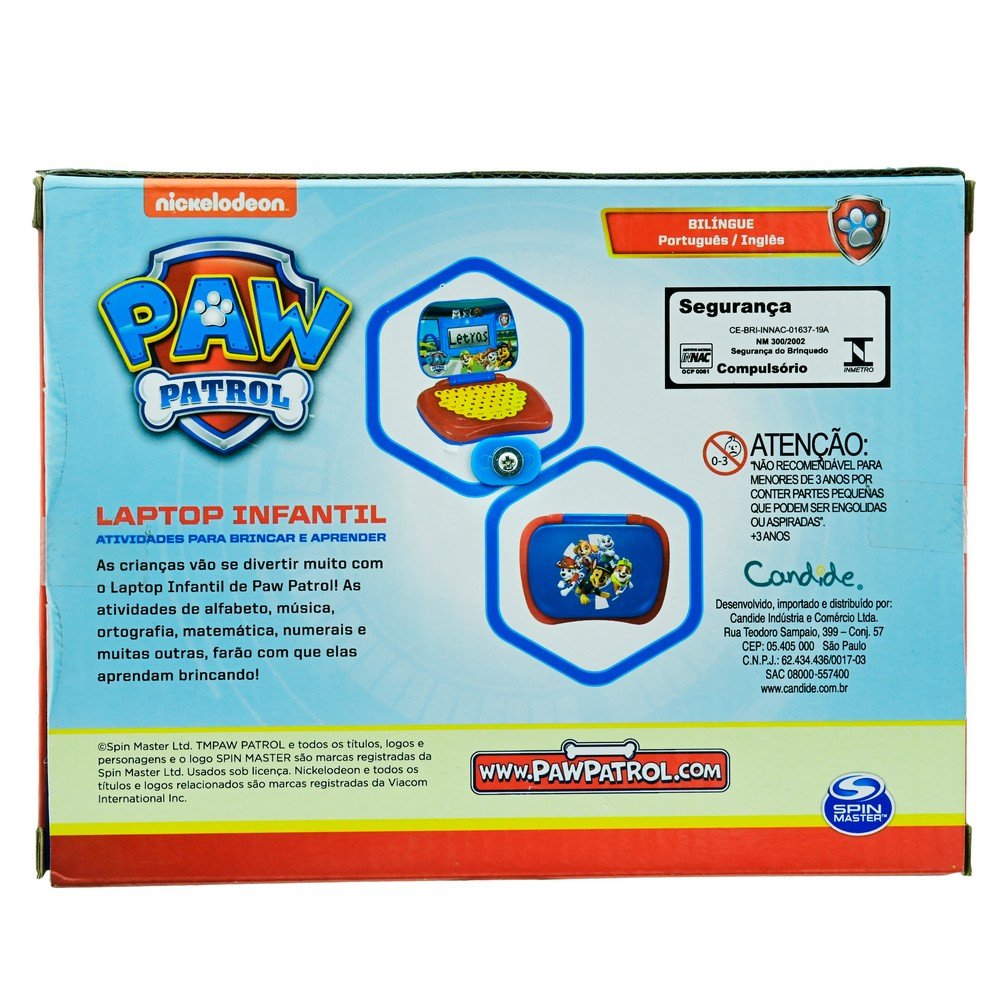 LapTop DO Paw Patrol Bilingue