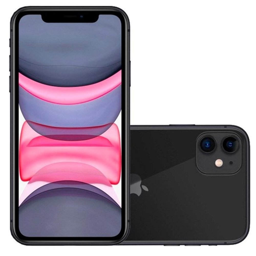 iPhone 11 Apple 128GB Preto Tela de 6,1¿, Câmera Dupla de 12MP, iOS