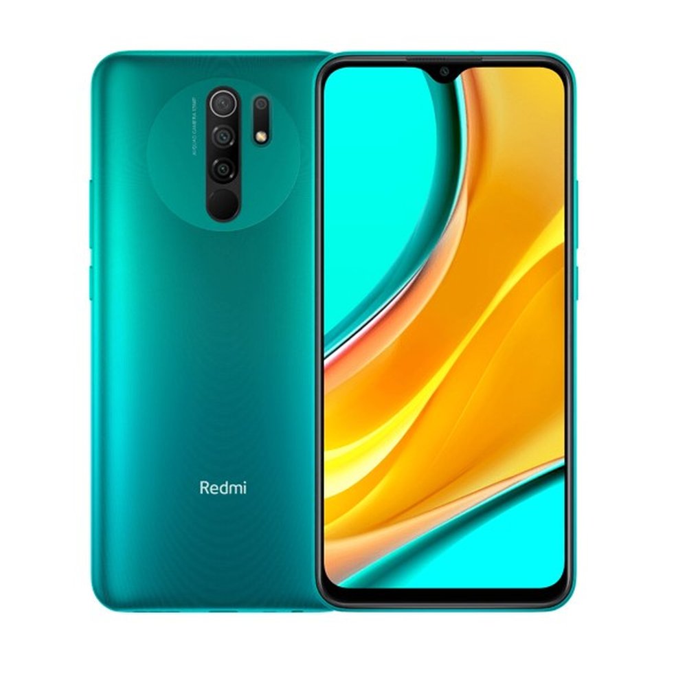 Smartphone Xiaomi Redmi 9 Verde 64GB, Tela de 6.53", 4GB de RAM, Câmera Traseira Quádrupla, Android 10