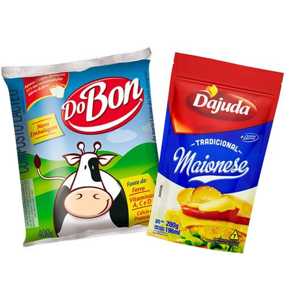 kit Leite Dobon Composto 400g + Maionese Dajuda 200g