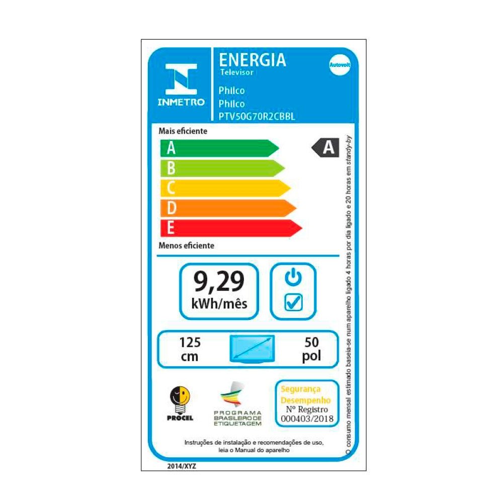 Smart TV LED 50" Philco PTV50G70R2CBBL Roku, 4K UHD,Dolby Áudio,Wi-Fi,4 HDMI,2 USB, Sleep Timer, 60Hz