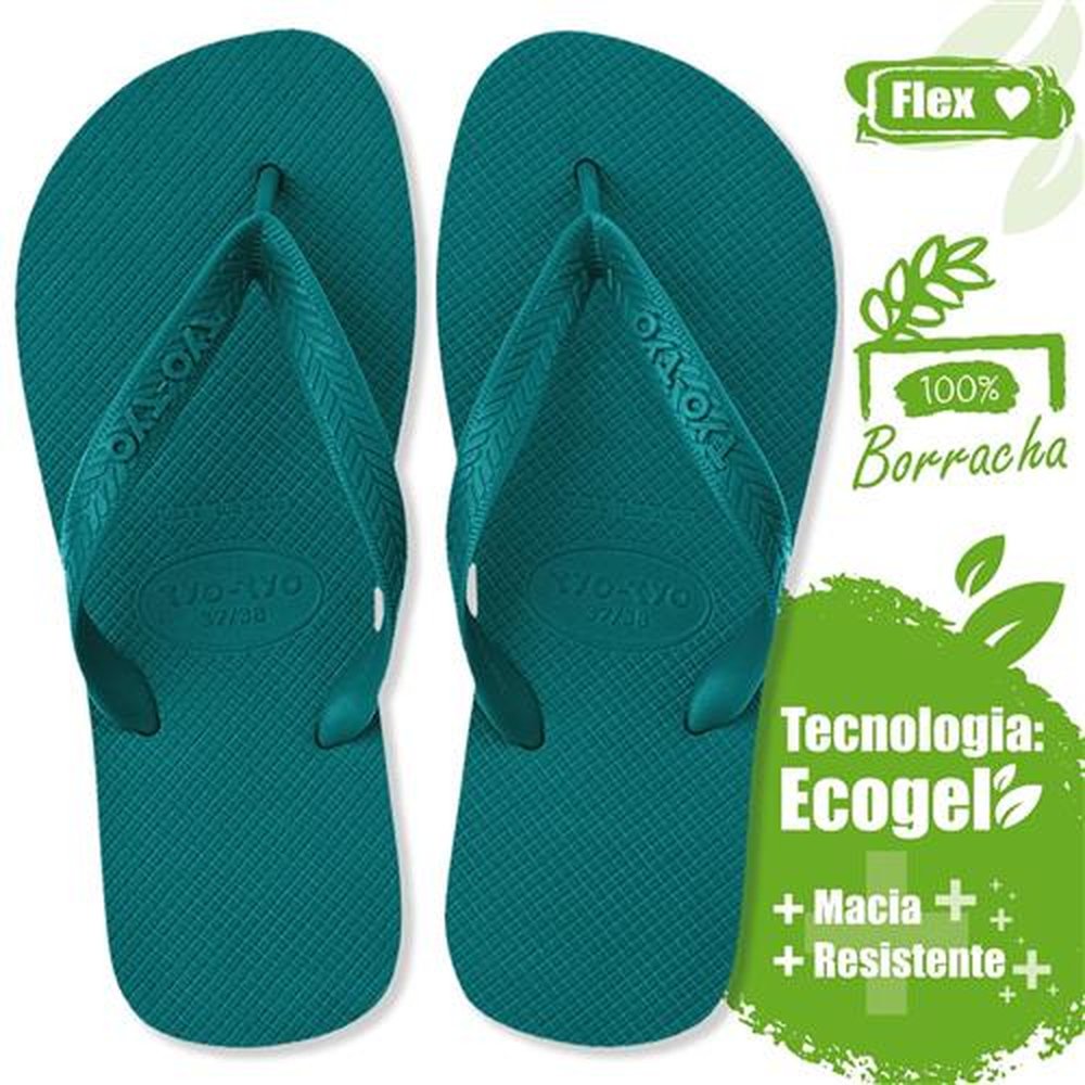 Sandália Tyo-Tyo Flex Adulto Verde Mar 43/44