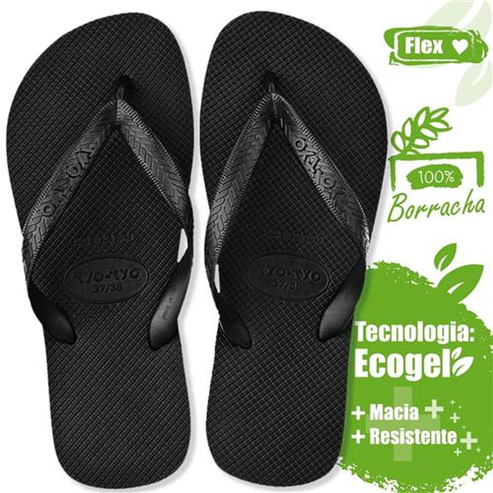 Sandália Tyo-Tyo Flex Adulto Preto 41/42